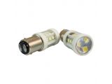 Светодиодная автомобильная лампа S25 BAY15d 18 SMD (3030) 12-24V WHITE  с линзой 2 контактa