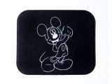Автомобильный липкий Nano коврик 90х140мм, черный, рисунок монохром "Mickey Mouse"