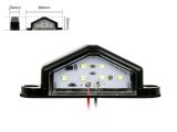 Универсальный LED фонарь подсветки номера PZD-0002 12-24V 6 SMD WHITE, черный корпус