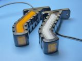 LED габарит заноса прицепа YD-0019 угловой 12-24V 153мм  оранжевый, красный, белый с динамическим режимом (1 шт.)