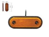 Габаритный фонарь-катафот BD-0024A 20 LED оранжевый 12-24V IP67 (1 шт). Размер: 117*48*10 мм