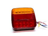Габаритный фонарь заднего освещения WD-7003 20 LED красный/оранжевый  12V IP67 (1 шт). Размер: 108*104*31 мм