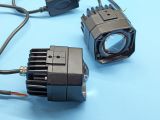 Противотуманные фары Bi LED линзы HP-GZD-353-01 прямоугольные униврсальные, 9-32V 40/60W белый+желтый свет (комплект 2 шт)