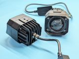 Противотуманные фары Bi LED линзы HP-GZD-353-01 прямоугольные униврсальные, 9-32V 40/60W белый+желтый свет (комплект 2 шт)