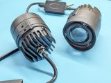 Противотуманные фары Bi LED  линзы HP-GZD-352-01 круглые униврсальные, 9-32V 40/60W белый+желтый свет (комплект 2 шт)