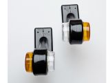 LED габарит заноса прицепа YD-0009 под углом 45˚ 10-30V 15см  оранжево-белый