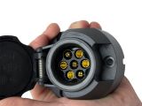 Разъем прицепа гнездо (мама, розетка) 12V 7 pin (латунные штифты) пластиковый влагозащищенный (ISO 1724)