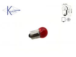 Автомобильная лампа КВАНТ 12V 5W BA15s RED