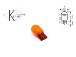 Автомобильная лампа КВАНТ 12V 21/5W W3X16q Amber