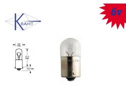 Автомобильная лампа КВАНТ 6V 10W BA15s