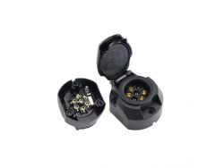 Разъем прицепа мама 7+1 pin пластиковый с резиновым уплотнителем ISO 1724