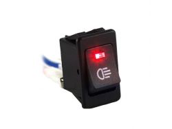 Переключатель противотуманных фар 4 pin универсальный с красной подсветкой