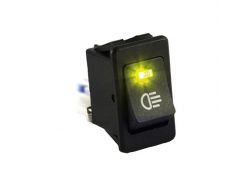 Переключатель противотуманных фар 4 pin универсальный с желтой подсветкой