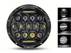 Круглая LED фара 7 дюймов R-08 ближний/дальний с дневными ходовыми огнями (ДХО)}