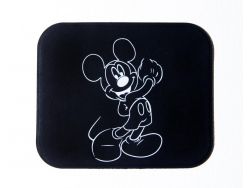 Автомобильный липкий Nano коврик 90х140мм, черный, рисунок монохром "Mickey Mouse"}