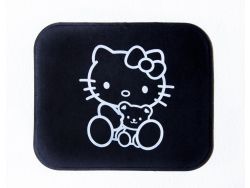 Автомобильный липкий Nano коврик 90х140мм, черный, рисунок монохром "Hello Kitty"}