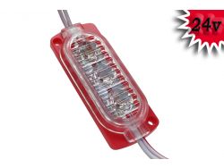 Светодиодный модуль 24V 3 SMD 2835 (60mm*23mm) красный