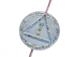 Светодиодный модуль круглый 12V 24 SMD 2835 (75mm*75mm) белый