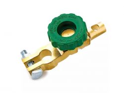 DDKT-X Клемма АКБ цинковая с латунным отключателем массы (минусовая). Болт железный