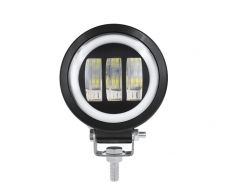 Светодиодная LED фара HРG - 071 30W  со светотеневой границей + DRL ангельские глазки