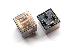  Реле 80A 24V 4 контакта с кронштейном прозрачное с диодом (мощное)