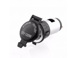 Гнездо прикуривателя AG-1018Z врезное с крышкой (без провода, металлическое)