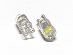 Светодиод T10 W2,1x9,5d 12V COB WHITE по форме лампы накаливания, прозрачный пластик (QTG)}