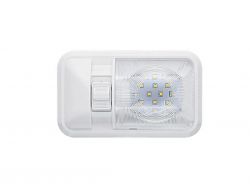LED плафон салона универсальный SND-0006 12-24V 24 SMD 2835 WHITE с выключателем. 208х126х40 мм
