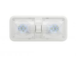 LED плафон салона универсальный SND-0007 12-24V 48 SMD 2835 WHITE с выключателем. 286х126х42 мм}
