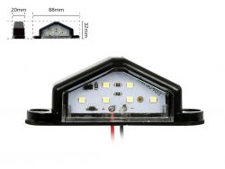 Универсальный LED фонарь подсветки номера PZD-0002 12-24V 6 SMD WHITE, черный корпус}