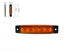 Габаритный фонарь-катафот BD-0005A 6 LED оранжевый 12-24V IP67. Размер: 100*21*8 мм}