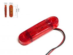 Габаритный фонарь-катафот BD-0016R 9 LED красный IP67 12-24V (1 шт). Размер: 88*25*13 мм}