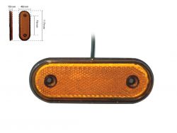 Габаритный фонарь-катафот BD-0024A 20 LED оранжевый 12-24V IP67 (1 шт). Размер: 117*48*10 мм}
