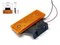 Фонарь габаритный BD-0027 12 LED  оранжевый 12-24V IP67. Размер: 116*43*8 мм}
