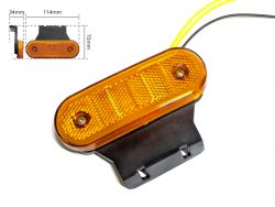 Габаритный фонарь-катафот BD-0130 20 LED оранжевый 12-24V IP67 (1 шт). Размер: 114*72*34 мм}