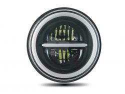 Светодиодная фара круглая HP-HLD-30-01 7 дюймов  ближний/дальний + ангельские глазки