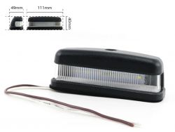 Универсальный LED фонарь подсветки номера PZD-0022 12V 6 SMD WHITE, черный корпус