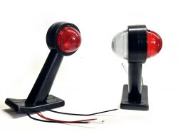 LED габарит заноса прицепа YD-0009-1 под углом 45˚ 10-30V 15см  красно-белый}