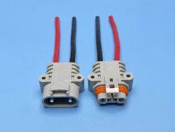 Силовой разъем герметичный 600V 100A 2 контакта с проводами (комплект мама+папа)