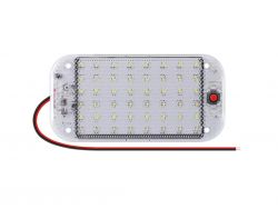 LED плафон салона универсальный HC-SMD-150*75 12-24V 48 SMD 2835 WHITE с выключателем. 150х75 мм