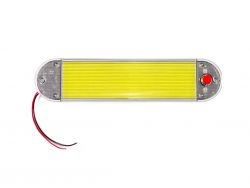 LED плафон салона универсальный HC-COB-265*62 12-24V COB 324 chips WHITE с выключателем. 265х62 мм