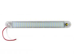 LED плафон салона универсальный HC-SMD-280*30 12-24V 336 SMD 1016 WHITE с выключателем. 280х30 мм