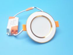 Точечный LED светильник врезной потолочный круглый GOLD 220V 5W 4100K нейтральный свет