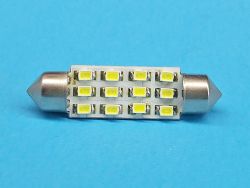Светодиодная лампа T11 x 41mm SV8,5 12 SMD 3528 12V WHITE