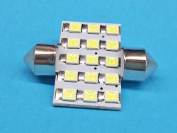 Светодиодная лампа T11 x 36mm SV8,5 15 SMD 3020 12V WHITE