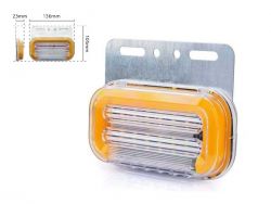 Габаритный фонарь-катафот BD-4008 32 LED оранжевый 12-24V IP67 (1 шт). Размер: 136*105*23 мм