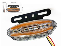 Габаритный фонарь-катафот BD-4063 28 LED оранжевый 12-24V IP67 (1 шт). Размер: 133*72*20 мм