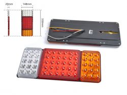 Фонарь задний светодиодный WD-0022 24V  60 LED IP67 (1 шт). Размер: 330*148*20 мм