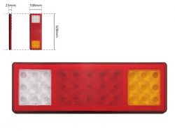 Фонарь задний светодиодный WD-0048 24V  33 LED IP67 (1 шт). Размер: 328*108*23 мм