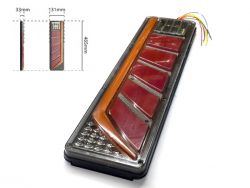 Фонарь задний светодиодный WD-0045 24V 80 LED IP67 (1 шт). Размер: 465*131*33 мм